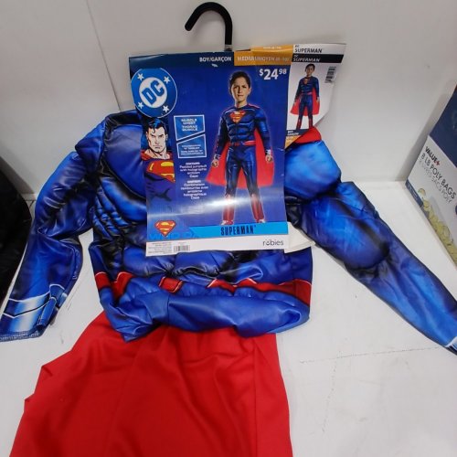 2PC KIDS RUBIES SUPERMAN COSTUME - MEDIUM - BLUE / RED image 2