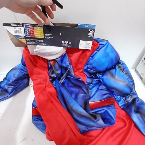 2PC KIDS RUBIES SUPERMAN COSTUME - MEDIUM - BLUE / RED image 3