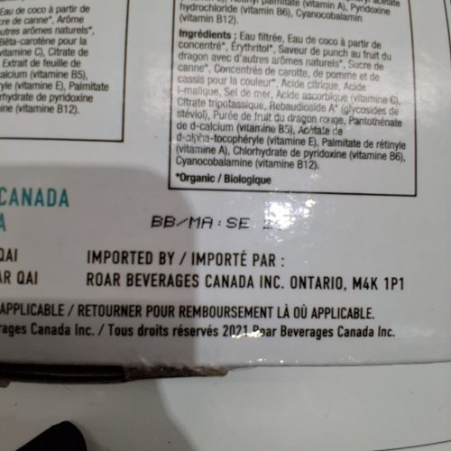 18PK ROAR ORGANIC ELECTROLYTES + ANITOXIDANTS AND VITMAINS FLAVOURED BEVERAGE - DRAGON FRUIT PUNCH - GEORGIA PEACH - MANGO CLEMENTINE - 532ML image 2
