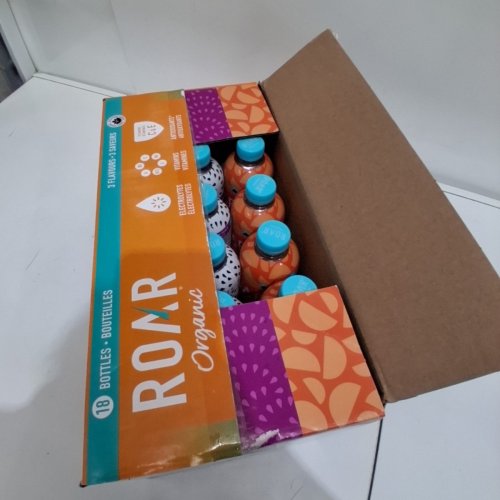 18PK ROAR ORGANIC ELECTROLYTES + ANITOXIDANTS AND VITMAINS FLAVOURED BEVERAGE - DRAGON FRUIT PUNCH - GEORGIA PEACH - MANGO CLEMENTINE - 532ML image 3