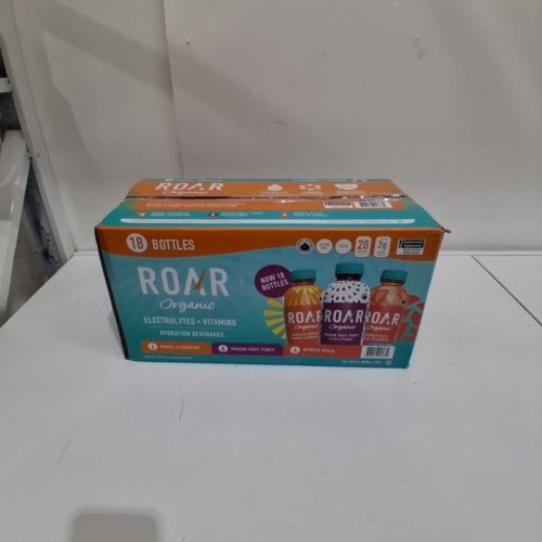 18PK ROAR ORGANIC ELECTROLYTES + ANITOXIDANTS AND VITMAINS FLAVOURED BEVERAGE - DRAGON FRUIT PUNCH - GEORGIA PEACH - MANGO CLEMENTINE - 532ML image 4