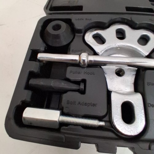 9PC OMT SLIDE HAMMER PULLER SET FOR FRONT WHEEL HUB BEARING REMOVAL - BLACK AND SILVER image 4