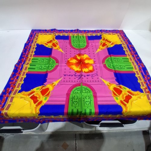 RENAITRE HAND ILLUSTRATED SILK SCARF - 35" X 35" - MULTICOLOURED (STYLE: CARTAGENA HERITAGE SCARF) image 3
