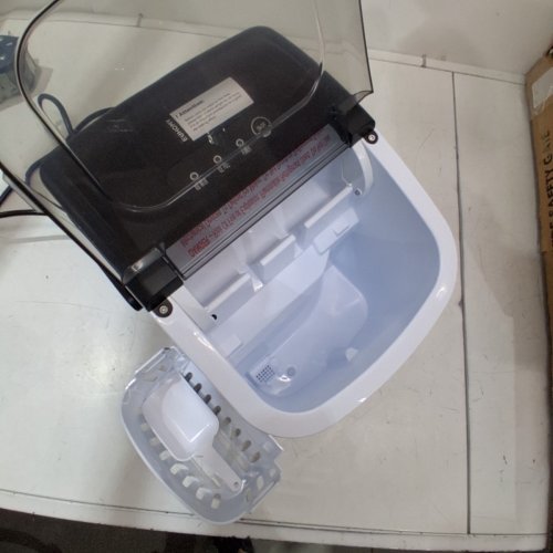 EUHOMY COUNTERTOP ICE MAKER MACHINE WITH HANDLE & BASKET - MAKES 26LB/DAY - BLACK (MODEL: IM001-BBL-CAEH) image 3