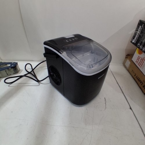 EUHOMY COUNTERTOP ICE MAKER MACHINE WITH HANDLE & BASKET - MAKES 26LB/DAY - BLACK (MODEL: IM001-BBL-CAEH) image 4