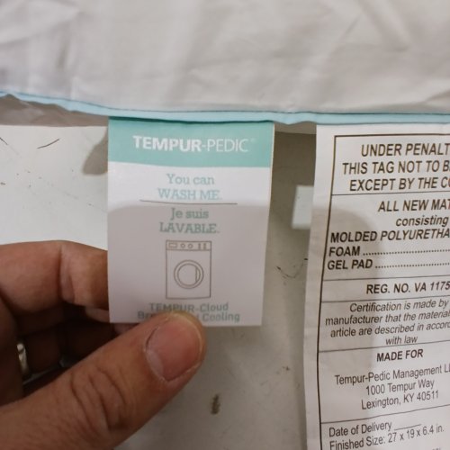 TEMPUR-PEDIC TEMPUR-ESSENTIAL ADJUSTABLE PILLOW - 27" X 19" - WHITE image 4