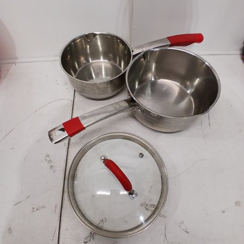 3PC VERKA MILK AND SAUCE PAN - 8" / 7" - STAINLESS STEEL (MODEL: 1801162) image 2