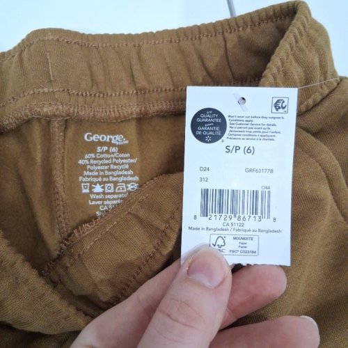 BOYS GEORGE KNIT CARGO JOGGERS - SMALL (6) - BROWN image 2