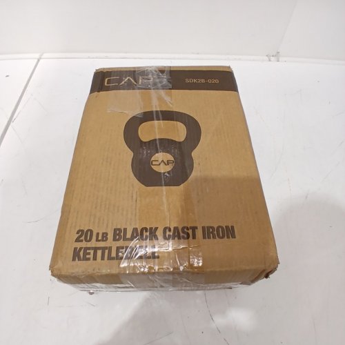 CAP BARBELL FITNESS SOLID IRON KETTLE BELL WEIGHT TRAINING EQUIPMENT - 15LBS - GREY(MODEL: SDK2B-015) image 4
