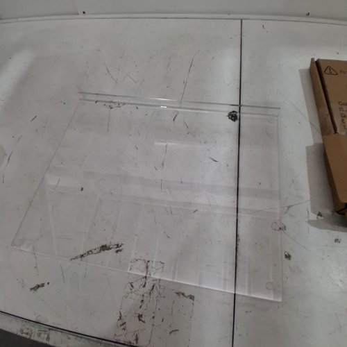 ACRYLIC CUTTING BOARD WITH COUNTER LIP - 16" X 12.5" - CLEAR image 3