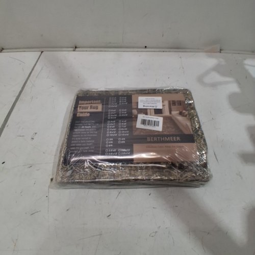 BERTHMEER NON-SLIP WASHABLE RUNNER RUG - 2FT X 8FT - DISTRESSED GREEN image 2