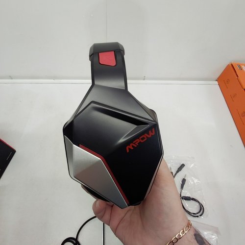 MPOW EG10 WIRED GAMING HEADSET WITH SURROUND SOUND - IN-LINE VOLUME & MIC CONTROL - LIGHT UP - BLACK/RED (MODEL: MPBH414AR) image 3
