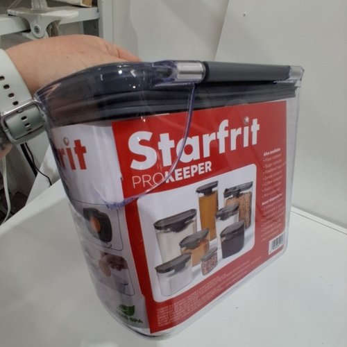 STARFRIT PROKEEPER PLASTIC STORAGE CONTAINER W/ TERRACOTTA FRESHNESS DISK - 2 LBS - GREY/CLEAR - (MODEL: 094383) image 3
