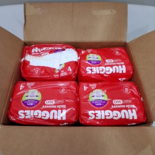 144PK HUGGIES LITTLE MOVERS DISPOSABLE DIAPERS, SIZE 4 image 2