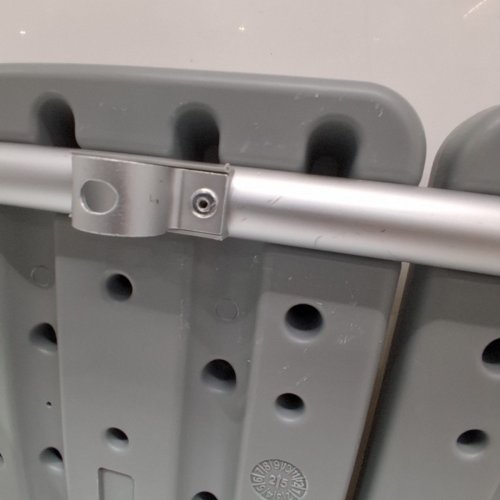 MEDLINE GUARDIAN TRANSFER BENCH WITH BACK & MICROBAN ANTIMICROBIAL TREATMENT - GREY (MODEL: G3-100KBX1) image 4