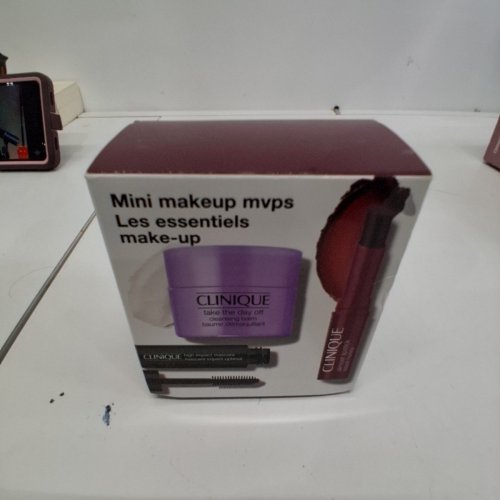 3PC CLINIQUE MINI MAKEUP MVPS SET- CLEANSING BALM/ MASCARA/ LIPSTICK image 4