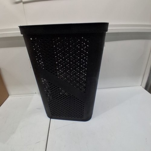 MIND READER SLIM LAUNDRY HAMPER BASKET WITH LID - 60L - BLACK image 2