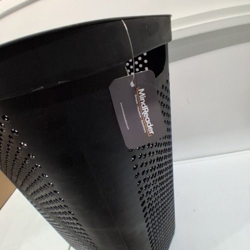 MIND READER SLIM LAUNDRY HAMPER BASKET WITH LID - 60L - BLACK image 5