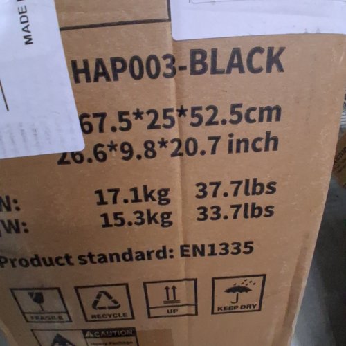 HAPGIFT ERGONOMIC OFFICE CHAIR WITH FOOTREST - 47" - 300LBS MAX - BLACK (MODEL: HAP003-BLACK) image 4