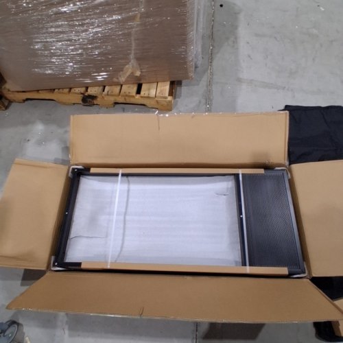 LUCKUP PORTABLE DJ BOOTH DJ FACADE - 41" X 20" - WHITE & BLACK SCRIM image 4