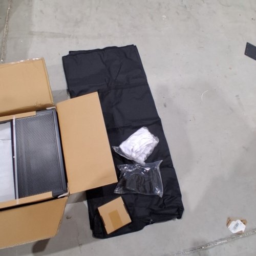 LUCKUP PORTABLE DJ BOOTH DJ FACADE - 41" X 20" - WHITE & BLACK SCRIM image 5