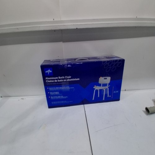MEDLINE GUARDIAN DELUXE ALUMINUM BATH CHAIR SHOW BENCH WITH BACK image 4