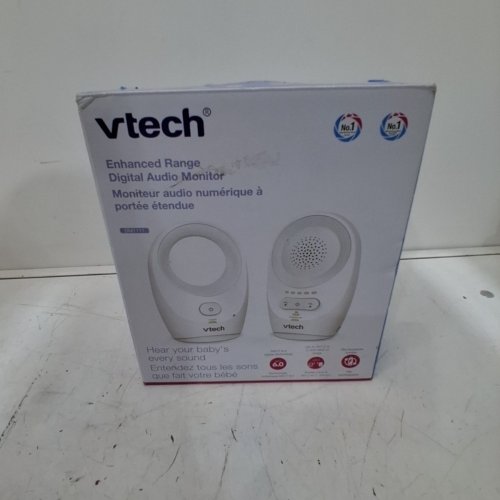 VTECH ENHANCED RANGE DIGITAL AUDIO BABY MONITOR, NIGHTLIGHT - WHITE (MODEL: DM1211) image 5