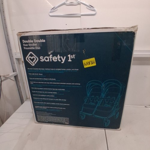 SAFETY 1ST DOUBLE DOUBLE DUO STROLLER - 30" WIDE - BLACK (MODEL:01314CKSR) image 4