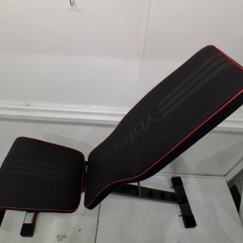 YOLEO ADJUSTABLE FOLDABLE WEIGHT BENCH FOR A FULL HOME BODY WORKOUT - BLACK/RED (MODEL: DB260) image 4