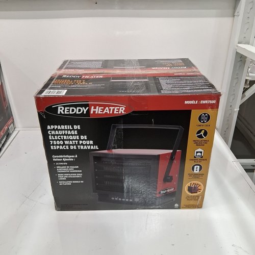 REDDY HEATER ELECTRIC WORKSPACE GARAGE AND UTILITY HEATER - 7500W, 240 V, 32 AMP-BLACK AND RED - (MODEL: EWR7500) image 5