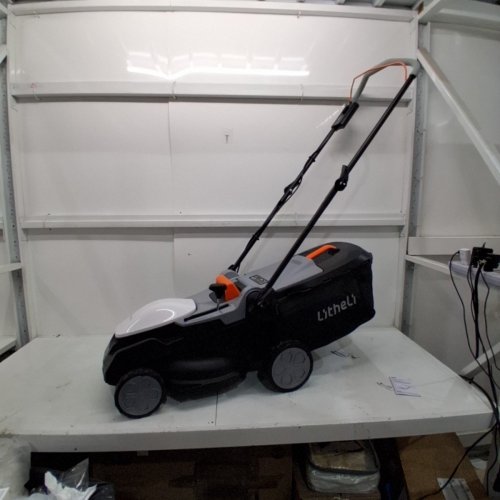 LITHELI U20 HANDY+ LIGHT WEIGHT CORDLESS 16" LAWN MOWER - 2 X 20 V BATTERY - 7.9 GAL GRASS BAG - BLACK/GREY/ORANGE (MODEL: EGT010172) image 5
