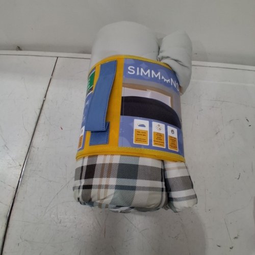 SIMMONS DOWN ALTERNATIVE BLANKET - KING SIZE - 112" X 92" - GREEN / BLUE / WHITE (STYLE: 1877854) image 2