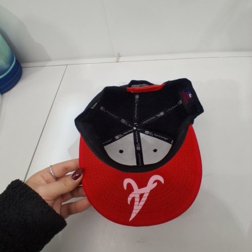 MEN'S NEW ERA 59FIFTY DRIP FRONT SNAPBACK BASEBALL CAP - ATLANTA BRAVES - ONE SIZE - BLACK AND RED image 3