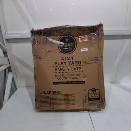 REGALO 4 IN 1 PLAY YARD SAFETY GATE - 51.5" - 194" W X 28" H - BLACK (MODEL: 1350 B DS) image 4