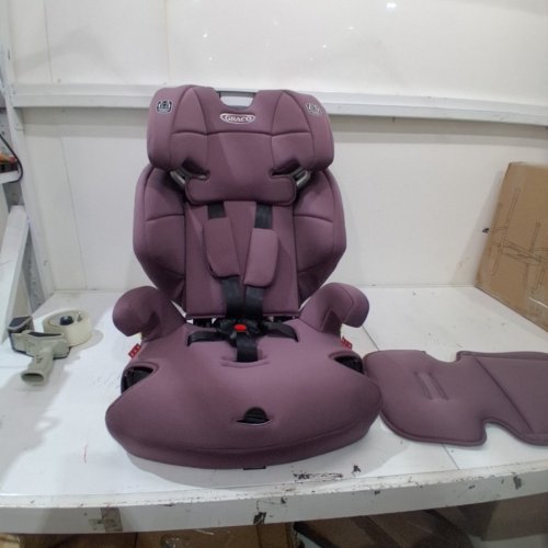 GRACO TRANZITIONS 3-IN-1 LIGHTWEIGHT ADJUSTABLE HEIGHT HARNESS BOOSTER CAR SEAT WITH CUP HOLDERS - 100LBS MAX - PURPLE (MODEL: 2217080) image 4