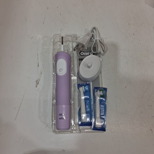 ORAL-B PRO 500+ RECHARGEABLE TOOTHBRUSH WITH CROSS-ACTION BRUSH HEADS - LILAC image 2