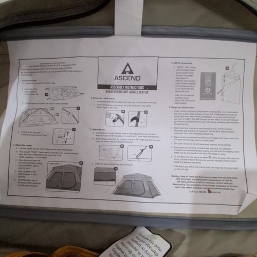 BPS ASCEND 6-PERSON POPUP INSTANT LIGHTED CABIN TENT - 11FT X 9FT - TAN - (MODEL: 4447039) image 11