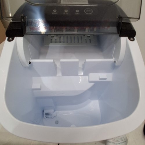 EUHOMY COUNTERTOP ICE MAKER MACHINE WITH HANDLE, BASKET AND SCOOP - MAKES 26LB/DAY - BLACK (MODEL: IM001-BBL-CAEH) image 5