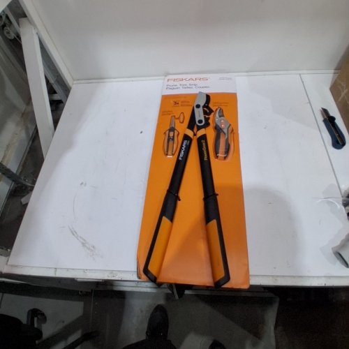 3PC FISKARS POWERGEAR PRUNING SET - BLACK/ORANGE (MODEL: 1767190) image 2