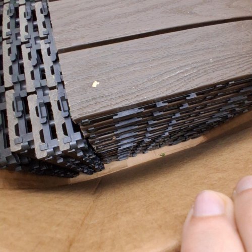 20PK FEILINGWOOD COMPOSITE WOOD PATIO DECK TILES - 12" X 12" - WALNUT BROWN image 4