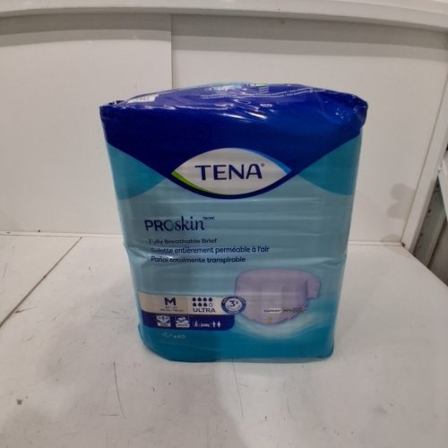 40PK UNISEX TENA PROSKIN FULLY BREATHABLE BRIEF - MEDIUM - WHITE image 2
