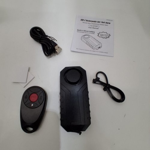 ONVIAN WIRELESS USB RECHARGEABLE ANTI-THEFT ALARM WITH REMOTE - BLACK (MODEL: KS-SF22R) image 4