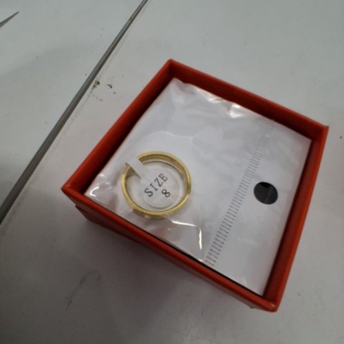 WOMEN'S NOKMIT DAINTY NON TARNISH COMFORT FIT WEDDING BAND - SIZE 8/5MM - 1/20 14K GOLD FILLED (BY WEIGHT) BRASS. image 2