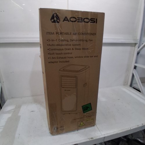AOBOSI PORTABLE AIR CONDITIONER - REMOTE CONTROLLED, WIFI ENABLED, SILENT MODE, DEHUMIDIFIER - 10000 BTU - WHITE (MODEL: ‎ABS-A019E-06KR) image 3