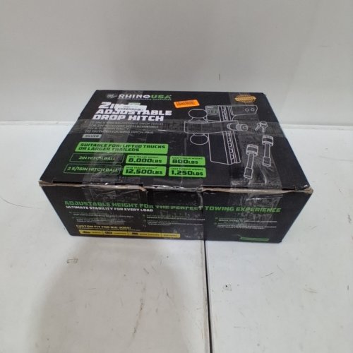 RHINO USA ADJUSTABLE DROP HITCH - 2" RECEIVER - 10" DROP - SILVER (MODEL: RG-HTDROP210-SVR) image 4