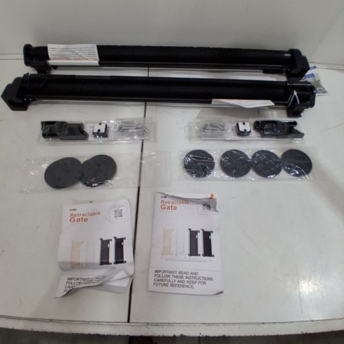2PK DEARLOMUM RETRACTABLE MESH SAFETY GATE - 33" X 55" - BLACK - (MODEL SH20.006D) image 3