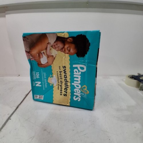 136PK PAMPERS SWADDLERS DIAPERS - NEWBORN SIZE image 2