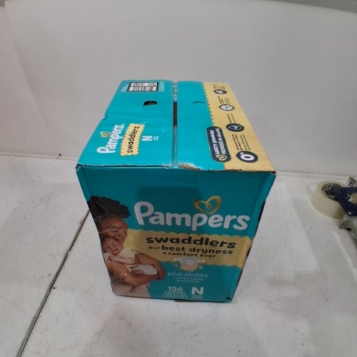 136PK PAMPERS SWADDLERS DIAPERS - NEWBORN SIZE image 3