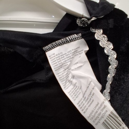 WOMEN'S PARTYHOLIC GOTHIC ENCHANTRESS COSTUME DRESS - MEDIUM - BLACK/SILVER (ITEM: 14777M) image 3