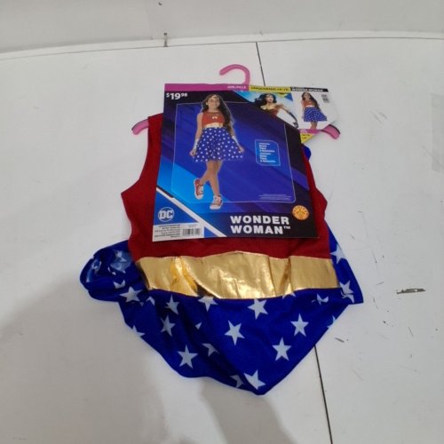 4PC RUBIES WONDER WOMAN COSTUME - LARGE (10-12) - RED BLUE GOLD (STYLE: WONDER WOMAN) image 3